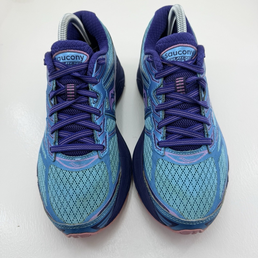 Saucony Guide 9 Womens Size 8 Blue Purple Running Shoes Sneakers S10295-5 Everun - Picture 3 of 13